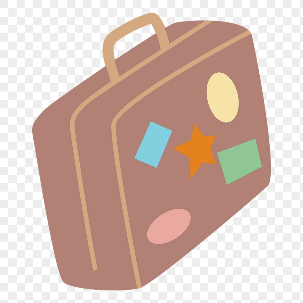 Vintage luggage png sticker, travel | Free PNG - rawpixel