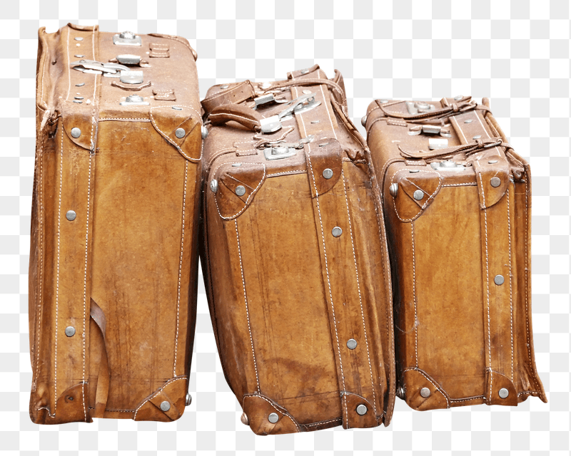 Vintage luggages png sticker, transparent | Free PNG - rawpixel