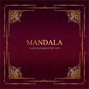 Vintage luxury mandala frame design Free Vector