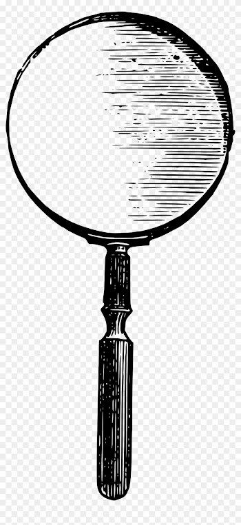 Vintage Magnifying Glass Vector Clip Art - Vintage Magnifying Glass Vector