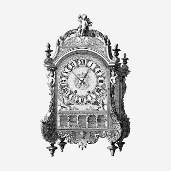 Vintage mechanical clock hand drawn | Free Photo - rawpixel