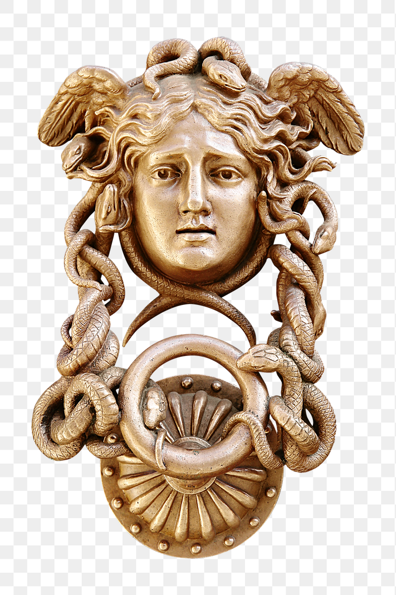Vintage Medusa doorknob png, transparent | Free PNG - rawpixel