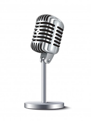 Vintage microphone isolated