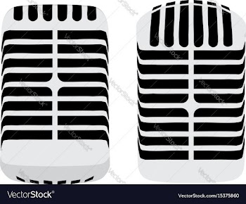 Vintage microphone vector image