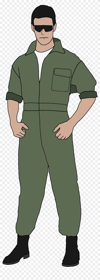 Vintage Military Cliparts - Fighter Pilot Clip Art