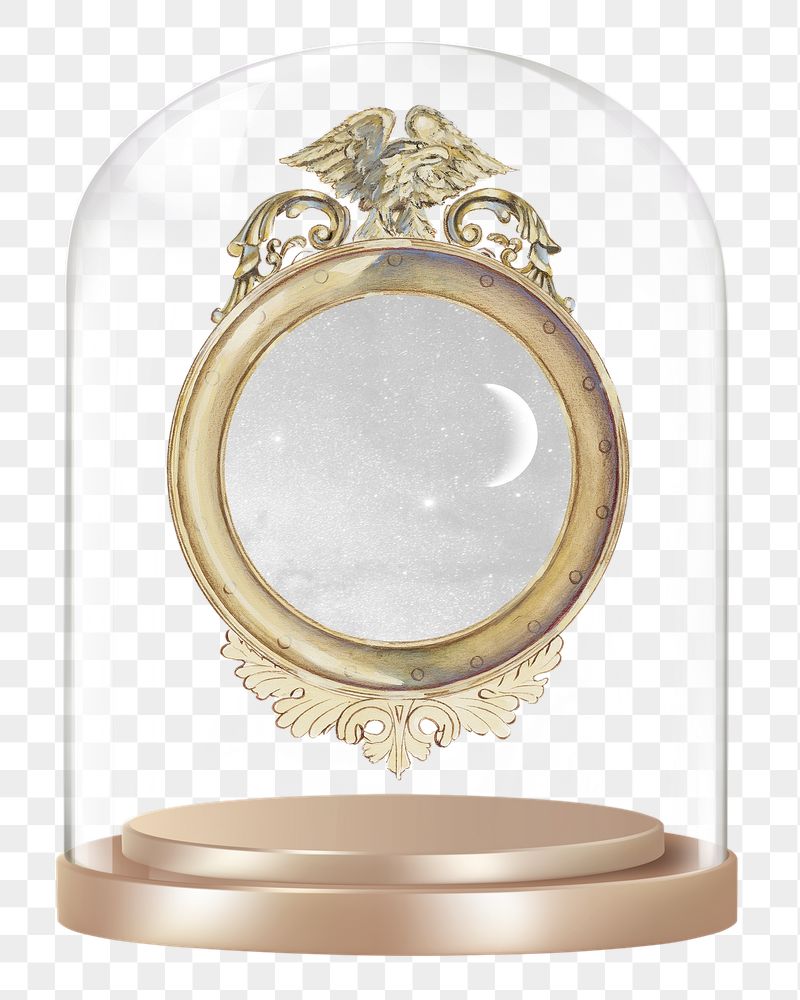 Vintage mirror png glass dome | Free PNG - rawpixel