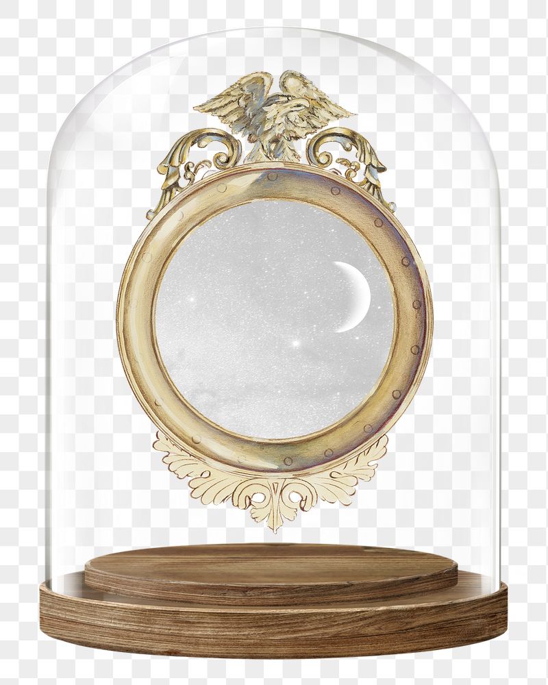 Vintage mirror png glass dome | Free PNG - rawpixel