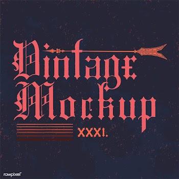 Vintage mockup logo design vector | Free stock vector - 463491