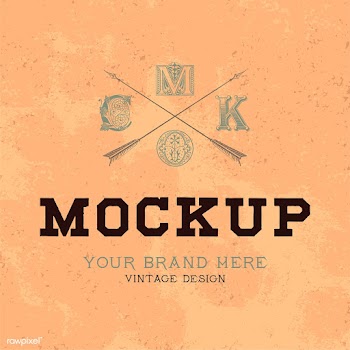Vintage mockup logo design vector | Free stock vector - 463554