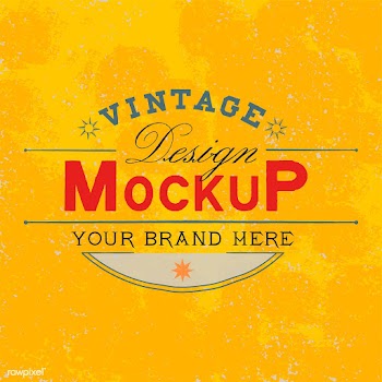Vintage mockup logo design vector | Free stock vector - 463589