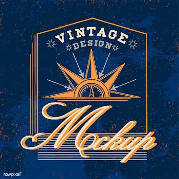 Vintage mockup logo design vector | Free stock vector - 463596