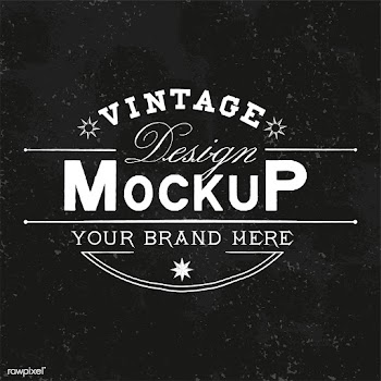 Vintage mockup logo design vector | Free stock vector - 463606