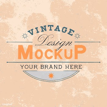 Vintage mockup logo design vector | Free stock vector - 463609