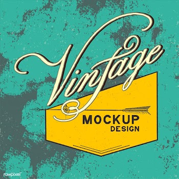 Vintage mockup logo design vector | Free stock vector - 463643