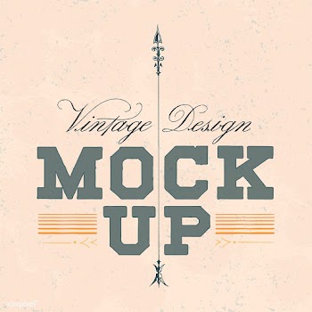 Vintage mockup logo design vector | Free stock vector - 463656