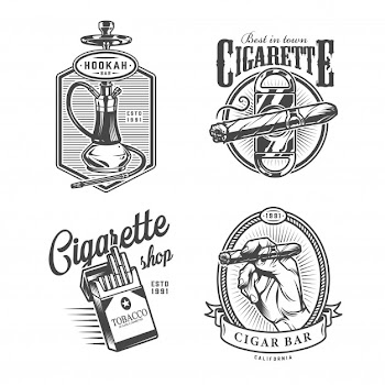 Vintage monochrome lounge bar labels Free Vector