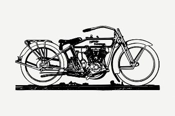 Vintage motorcycle drawing, vehicle illustration | Free PSD - rawpixel