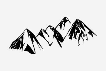Vintage mountain clipart, nature illustration | Free Photo Illustration - rawpixel