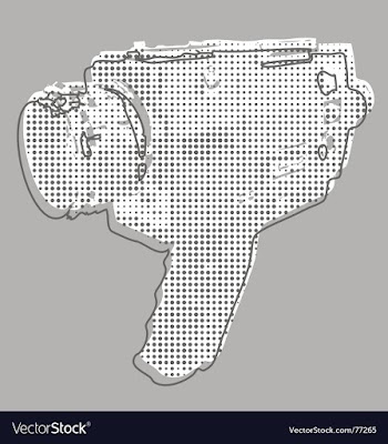 Vintage movie camera vector image