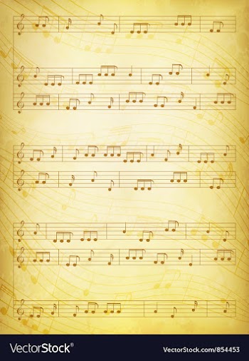 Vintage music background vector image