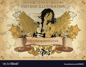 Vintage music background vector image