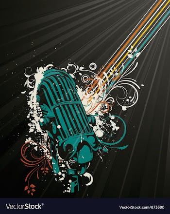 Vintage music background vector image