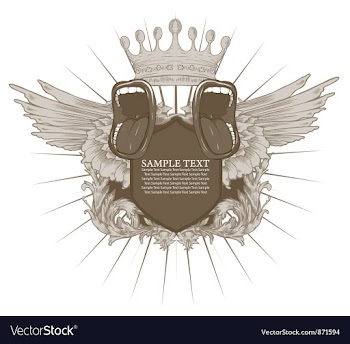Vintage music emblem vector image