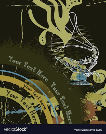 Vintage music poster vector image