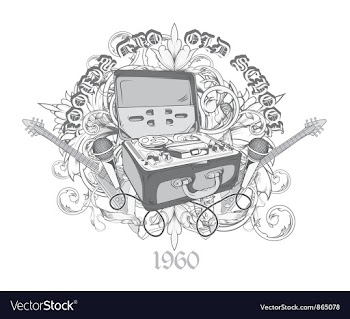 Vintage music t-shirt design vector image