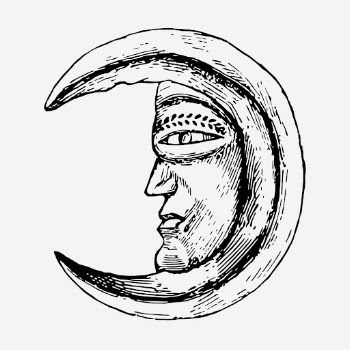 Vintage mystical crescent moon hand | Free Photo - rawpixel