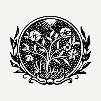 Vintage nature badge clipart illustration | Free PSD - rawpixel