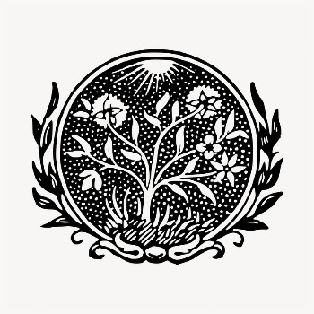 Vintage nature badge illustration clipart | Free Vector - rawpixel