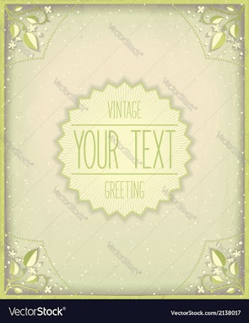 Vintage nature card template vector image