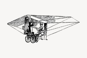 Vintage Nemethys flying machine, transportation | Free Vector Illustration - rawpixel