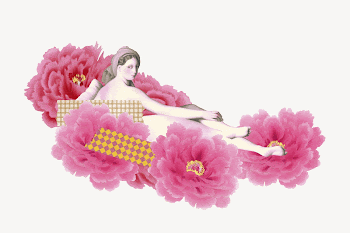 Vintage nude woman, botanical remix | Free Photo - rawpixel