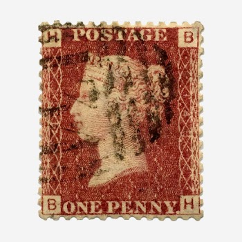 Vintage one penny stamp hand | Free Photo - rawpixel
