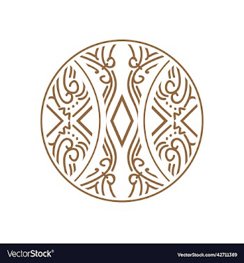 vintage ornament logo design