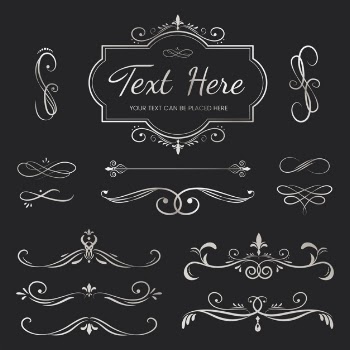 Vintage ornamental design elements