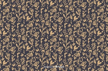 Vintage ornamental flowers wallpaper Free Vector