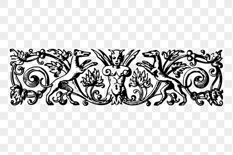 Vintage ornamental png sticker black | Free PNG - rawpixel