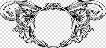 Vintage Ornate Circle Frame transparent background PNG clipart