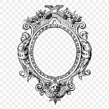 Vintage ornate png frame clipart, | Free PNG Illustration - rawpixel