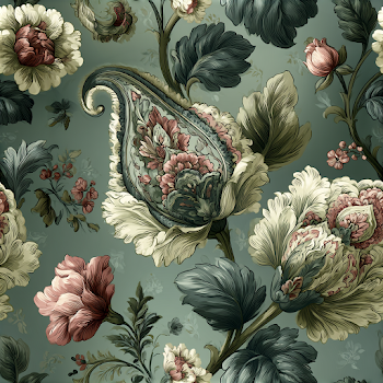 Vintage Paisley Floral Seamless Pattern
