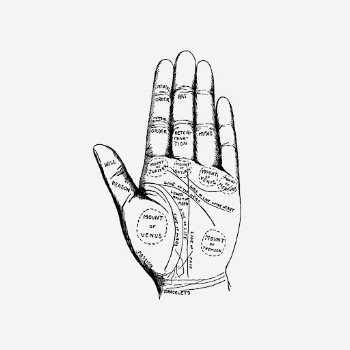 Vintage palmistry chart hand illustration. | Free Photo - rawpixel