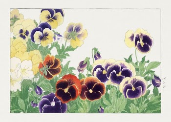 Vintage pansy flower, ukiyo e | Free Photo Illustration - rawpixel