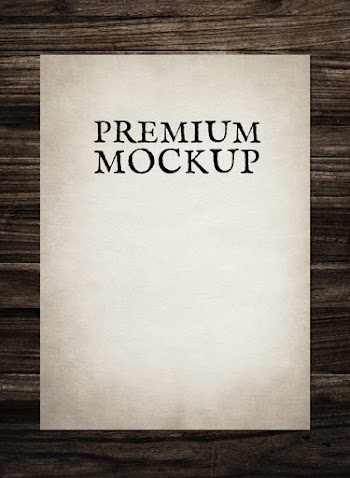 Vintage paper mockup illustration Free Psd