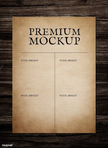 Vintage paper mockup illustration | Free stock psd mockup - 578668
