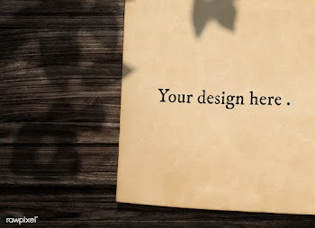Vintage paper mockup on wooden background | Free stock psd mockup - 578684
