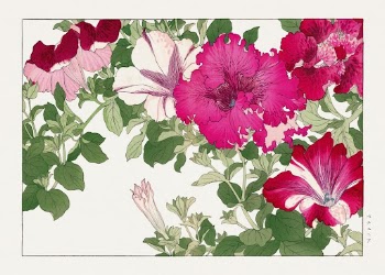 Vintage petunia flower, ukiyo e | Free Photo Illustration - rawpixel