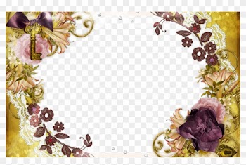 Vintage Photo Frame With Flowerspng Frames Pinterest - Picture Frame